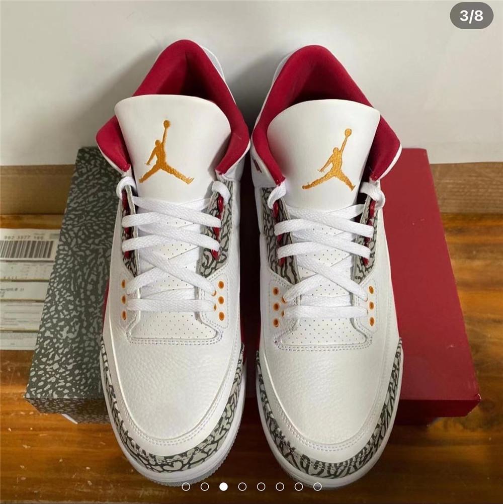 Pk God air jordan 3 retro Cardinal Red retail materials ready to ship